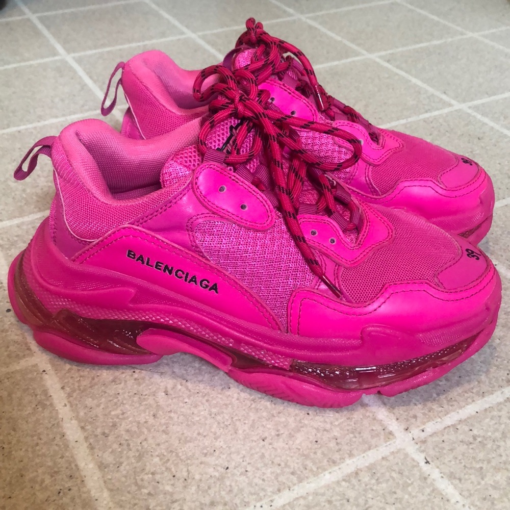 BALENCIAGA HOT PINK SNEAKERS